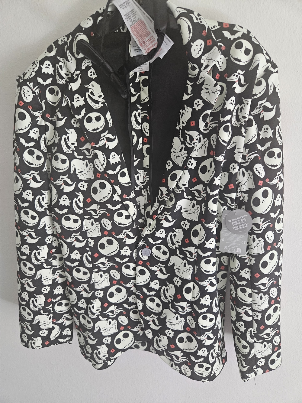 Disney The Nightmare Before Christmas glow-in-the-dark suit jacket